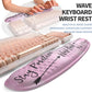2-in-1 Ergonomic Set, Wave Keyboard Wrist Rest and Massage Slope Mouse Pad Wrist Support, Rebound Memory Foam for Relieve Carpal Tunnel Syndrome and Wrist Pain (Stay Positive)