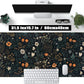 Cute Dark Floral Desk Mat Vintage Flowers Plant Mouse Pad XXL Large Extended Gaming Mousepad Women Office Decor Desk Pad, Big Laptop Computer Keyboard and Mouse Mat with Stitched Edges, 31.5x15.7 in