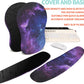 2-in-1 Ergonomic Set, Wave Rise Keyboard Wrist Rest and Massage Bulge Slope Mouse Pad Wrist Support, Cushion Memory Foam Integrated to Relieve Wrist Pain, Galaxy
