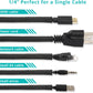 ZhiYo 20ft - 1/4 inch Cable Sleeve, Cord Wrap Wire Protector Tubing for Pets, PC Cable Wrap, Computer Cable Management Sleeve - Black