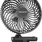 10000mAh Clip On Fan, 42H Run, Quiet & Auto Oscillating Table Fan, Rechargeable with 4 Powerful Speeds, Battery Operated Desk Fan with Sturdy Clamp for Camping Outdoor Travel RV Home Bedroom Office