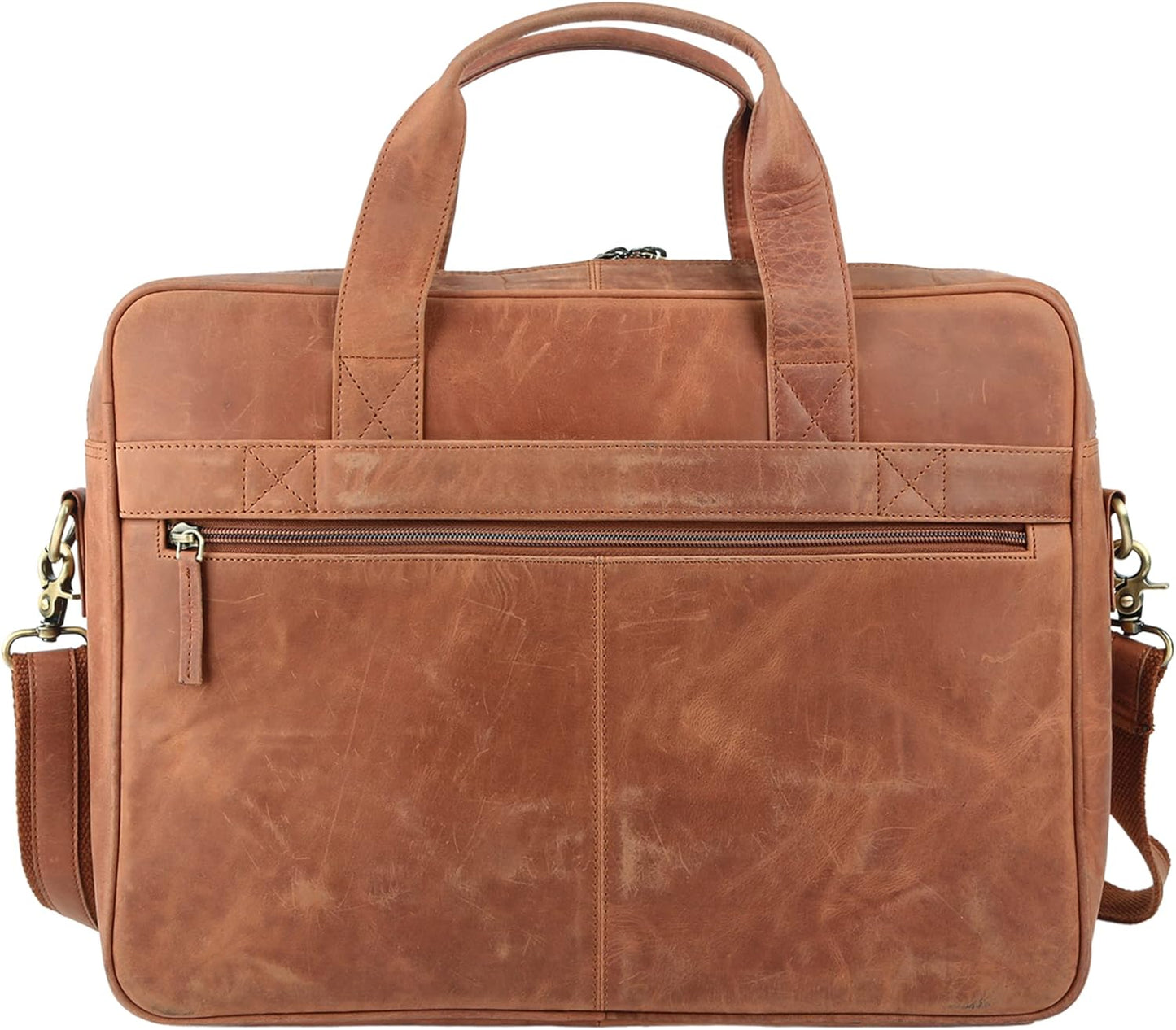 Leather briefcases Laptop Messenger Bags Best Office School College Satchel Bag for Men and Women