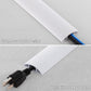ZhiYo 10ft Cord Covers for Wires on Floor, Cord Hider Floor Hide Extension Cords, Soft PVC Cable Cover Cable Protector, Wire Cavity W0.62in H0.31in, White