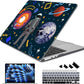 Batianda Premium Case for New MacBook Air 15 inch 2025 M4 2024 2023 with M3 M2 Chip Model A3241/A3114, Designed Protective Plastic Hardshell & Keyboard Cover & Screen Protector, Astronaut Planet