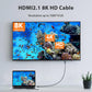 ARISKEEN 8K HDMI Cable 15 FT, 48Gbps High Speed HDMI 2.1 Cable, 8K 60Hz, 4K 120Hz 144Hz Braided HDMI Cord - 15 Feet