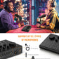 Synido Podcast Equipment Sound Card, Audio Interface Mixer with Pro-preamp, 48V Phantom, 9 Customize Sound Pads, XLR, 1/4", 1/8" Inputs for Live Streaming/Music Recording/Gaming/PC/Guitar, Black