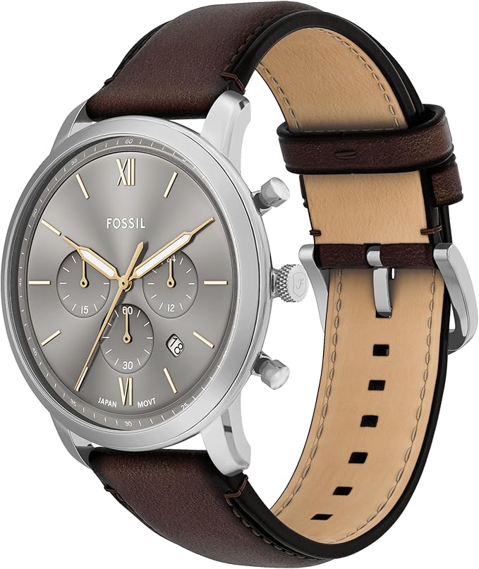 Fossil Men's Neutra Quartz Stainless Steel and Leather Chronograph Watch