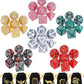 CiaraQ Polyhedral Dice Set, 6 Colors with 6 Decorative Pouches, 7 Pieces per Set, Fantasy RPG Gaming Dice/DND Dice/Role Playing Dice, Christmas Themed
