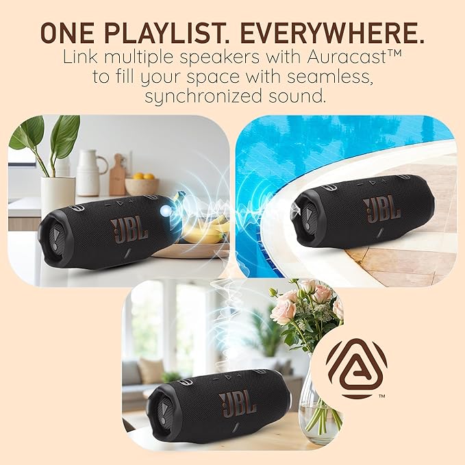 JBL Charge 6 Portable Bluetooth Speaker, IP68 Waterproof, Dustproof, Drop-Proof, AI Sound Boost, Built-in Powerbank, Carrying Strap, 28H Battery – Squad – Boomph's Ultimate Performance Cloth Solution