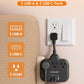 Short Extension Cord 2 inch, Short Cord Power Strip with 3 Outlets 4 USB(2 USB-C) 17W, Flat Outlet Extender, Non-Blocking, Non-Surge Protection for Cruise Travel Dorm Kitchen Bathroom, Black