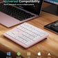 Nulea Wireless Number Pad Bluetooth 5.0 & 2.4G Portable Numeric Keyboard, USB-C Rechargeable, 34-Keys Bluetooth Keyboard for Data Entry (Pink)