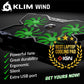 KLIM Wind Laptop Cooling Pad - Support 11 to 17 Inch Laptops, PS4-4 Fans - Light, Quiet, Powerful Cooling - Gamer USB Slim Portable Laptop Stand - New 2021 Version - Green