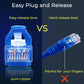 Rapink Patch Cables Cat6 0.5ft (24 Pack), Ethernet Patch Cable 10G, Cat 6 Patch Cable for Patch Panel to Switch, Flexiable Cat 6 Ethernet Cable with Gold Plated Blue
