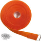 1"x16ft Hook and Loop Straps with 25 Metal Buckles, Adjustable Fastening Cable Straps, Cut-to-Length Cinch Strap, Reusable Nylon Securing Cord Ties for Organizer or Storage, 1 inch Wide,Orange