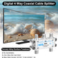 4 Way Coaxial Cable Splitter,Support 10-2602MHz, RG6 Compatible, Nickel-Plated for Cable Splitter,Work with CATV, Satellite TV,Antenna System and MoCA Configurations