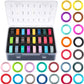 Upgraded ALIZERO DND Miniatures Condition Rings - 96 D&D Status Effect Markers in 24 Frequently Used Conditions - Pathfinder and Dungeons & Dragons Accessories - Premium Storage Box with Foam Padding