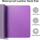 Aothia Leather Desk Pad Protector, Mouse Pad, Office Desk Mat, Non-Slip PU Leather Desk Blotter, Laptop Desk Pad, Waterproof Desk Writing Pad for Office and Home (23.6" x 13.7", Iris Violet)