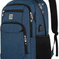 17 Inch Laptop Backpack, Business Anti Theft Slim Durable Laptops Backpack with USB Charging Port, Water Resistant College Computer Bag Gifts for Men & Women Fits 15.6 Inch Notebook-Blue