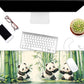 Dynippy Thin Extended Gaming Mouse Pad （31.5 * 11.8 * 0.08 inch） with Stitched Edges Large Mousepad Long XXL Keyboard and Mouse pad Desk Mat for Gaming Office & Home - Cute Panda