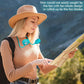 Portable Neck Fan, 2600mAh Battery Operated, Ultra Quiet Hands Free USB Fan with 3 Speeds, Strong Wind, 360° Adjustable High Flexibility Wearable Personal Fan for Sport Office Outdoor Travel (Cyan)