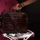 VC VINTAGE COUTURE Leather briefcase bag for men Leather Laptop Bags For Men and Women Travel Messenger Bag