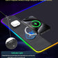 TopMade Wireless Charging RGB Mouse Pad, Waterproof Gaming Desk Pad with 4 Light Modes & 11 RGB Colors, Ultra-Smooth Surface, Non-Slip Base, 31.5"x15.75" XXL Large Desk Mat for MacBook, PC, Laptop