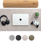 Nordik Large Felt Desk Mat – Stone Oat Beige – 35 x 17 inch – Computer Desk Mat – Keyboard and Mouse Pad – Large Desktop Felt Pad