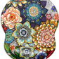 ITNRSIIET Ergonomic Mouse Pad with Gel Wrist Support Small Wrist Rest Smooth Surface Non-Slip PU Base Comfortable Office Supplies Pain Relief, 8.7 x 7.2 inches, Succulent Flower
