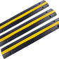 Rubber Cable Ramp Cord Cover Cable Protector Ramps Wire Hose Protective 1 Channel 22000Lbs Load Capacity Traffic Speed Bump for Asphalt Concrete Gravel Driveway Indoor Outdoor, 3 Pack