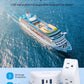 TROND Multi Plug Outlet Extender with USB - 2 Pack Wall Splitter, 3 Way Angled Outlet Adapter, Cruise Essentials, Small Multiple Expander for Cruise Ship Travel Home Office Dorm Room