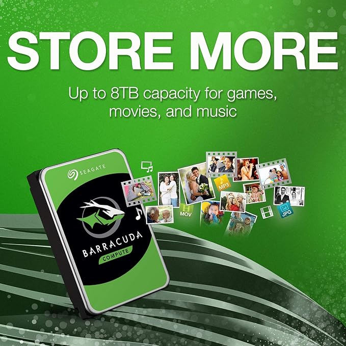 Seagate Bare Drives BarraCuda 1TB Internal Hard Drive HDD – 3.5 Inch SATA 6 Gb/s 7200 RPM 64MB Cache for Computer Desktop PC – Frustration Free Packaging ST1000DMZ10/DM010
