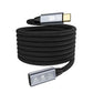 USB C Extension Cable 16.5FT, 20Gbps/100W USB3.2 Type C Extender Cord, 4K@60Hz Video Output Nylon Braided USB C Male to Female Extension Charging Cable Compatibility with Thunderbolt 4/3