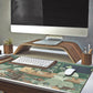 Kawaii Bear XL Gaming Mouse Pad & Desk Mat - 31.5x11.8 in, Aesthetic Brown & Green Forest Keyboard Pad