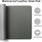Aothia Leather Desk Pad Protector, Office Desk Mat, Large Mouse Pad, Non-Slip PU Leather Desk Blotter, Laptop Desk Pad, Waterproof Desk Writing Pad for Office and Home (Jungle Green, 31.5" x 15.7")