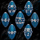 ARUOHHA DND Metal Dice Black Blue Dragon Egg Dice with Metal Box, Role Playing Game Polyhedral D and D Dice Set D20 D12 D10 D8 D6 D4
