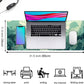 Cute Pastel Mint Green Forest Sage Desk Mat Anime Large Gaming Mouse Pad XL, Aesthetic Sunrise Laptop Computer Keyboard Mouse Mat, Women Office Desk Decor Cover Mat with Stitched Edges 31.5"x11.8"