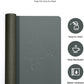 YSAGi Leather Desk Protector, Office Mat, Large Mouse Mat, Non-Slip PU Leather Blotter, Laptop Desk Pad, Waterproof Writing Pad for Office and Home (Dark Green, 35.4" x 17")