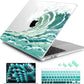 Batianda Premium Case for New MacBook Air 15 inch 2025 M4 2024 2023 with M3 M2 Chip Model A3241/A3114/A2941, Designed Protective Plastic Hardshell & Keyboard Cover & Screen Protector, Waves