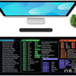 Galdas Gaming Mouse Pad XXL XL Large Long Extended Big Mousepad Non-Slip Rubber Keyboard Desk Pad with Stitched Edges for Laptop Home Office (31.5x11.8x0.08 Inch) … (Shortcut Keys Mac)