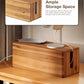 Acacia Wood Cable Management Box Round Edge - 16" L Wooden Cable Organizer Box for Electrical Hiding Cord Management - Power Strip Hider Cable Storage Box for Office, Router Wires, Under Desk