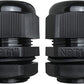 MGI SpeedWare 1" NPT Strain Relief Nylon Cord Grip Cable Glands, Black Plastic Grommet 2-Pack