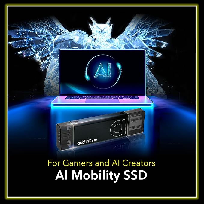 Addlink P50 1TB Mini Portable SSD Stick 1050MB/s USB 3.2 Gen 2 Dual Type-C & Type-A Thumb Drive External Solid State Drive for iPhone 16/15 Pro Max ProRes,Steam Deck, PS5, Teslacar (Metal)