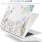 Batianda Premium Case for New MacBook Air 15 inch 2025 M4 2024 2023 with M3 M2 Chip, Designed Protective Plastic Hardshell & Keyboard Cover & Screen Protector, Butterfly and Flower