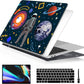 Batianda Design Case for New MacBook Air 13 Inch Model A2337 M1 A2179 A1932 2021 2020 2019 Release,3D Painted Hard Shell with Keyboard Cover & Screen Protector, Astronaut Planet