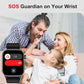 Advanced Health Smartwatch for Women Men with Real-Time Monitoring of Heart Rate, Blood Oxygen, Body Temperature, Blood Pressure, Sleep Quality and Stress Levels.Always-On Display (Blue)