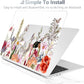 Batianda Premium Case for New MacBook Air 15 inch 2025 M4 2024 2023 with M3 M2 Chip Model A3114 A2941, Designed Protective Plastic Hardshell & Keyboard Cover & Screen Protector, Flower Field