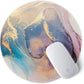 ITNRSIIET Round Mouse Pad with Stitched Edge Premium-Textured Waterproof Non-Slip Rubber Base Desktop Protection Mat Diameter 8.7 inches, Abstract Marble Texture