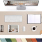 AFIING Leather Desk pad Protector, Large Non-Slip Office Desk Mat with Natural Cork & PU Leather, Waterproof Writing Mouse Pad for Office and Home (31.5in*17in,Beige)