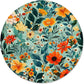 ITNRSIIET Round Mouse Pad with Stitched Edge Premium-Textured Waterproof Non-Slip Rubber Base Desktop Protection Mat Diameter 8.7 inches, Beautiful Flowers