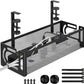 Under Desk Cable Management Tray, 15.7'' No Drill Steel Desk Cable Organizers, Wire Management Tray Cable Management Rack (1 Pack-Black)